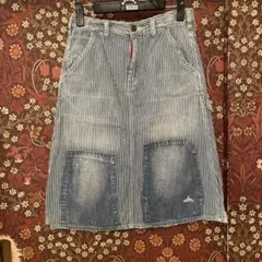 【DENIM DUNGAREE】ヒッコリースカート アンダーニーレングス 12