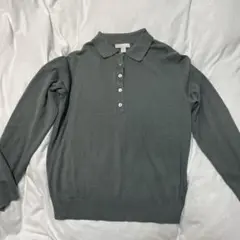 アースカラー薄手ニット　襟付き　H&M