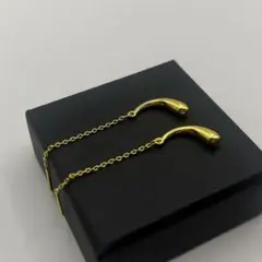 【No.45】雫 チェーン ピアス シンプル シルバー 925