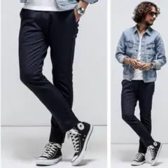 ナノ・ユニバース別注◾️Lee◾️Leesures Skinny◾️ネイビー◾️Lサイズ