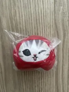 モフサンド　もぎたてにゃんおかおぬいぐるみ　マスコット　りんご