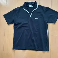 FILA 黒 襟付き半袖トップス