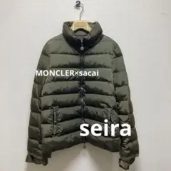 MONCLERモンクレール sacaiサカイseira袖フリルダウンカーキ1