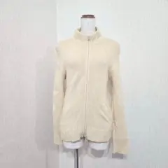 ESPIE　カシミヤ100%　ハイネックニットカーディガン　アイボリー（40）