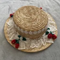 おめかしBerry編みぐるみストローHat