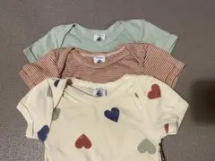 【PETIT BATEAU】プチバトー ロンパース　18m/81cm 3点セット