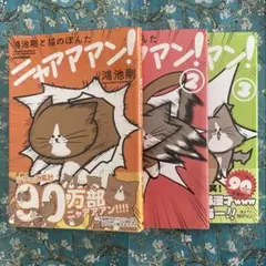 鴻池剛と猫のぽんた ニャアアアン! 1 2 3 セット 鴻池剛 中古本