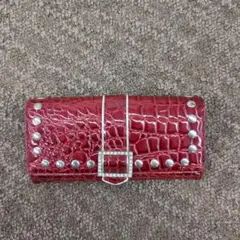 #定価１４９８０円レッド #エナメルレザー# 三つ折り財布