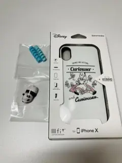 iPhone X ケース ディズニー アリス グリップカバー & ケーブルプ保護