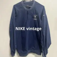 【NIKE】古着 ピステ 刺繍入り ネイビー