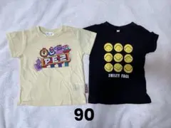 【90cm】 PEZ・スマイルTシャツ 2点セット