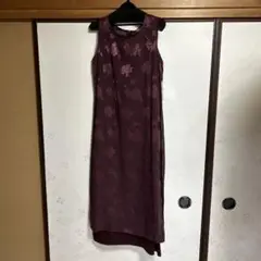 【新品未使用】ドレス　ロング　ボルドー