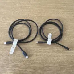 Anker USB-C&USB-C 絡まないケーブル　2本　ブラック　0.9m