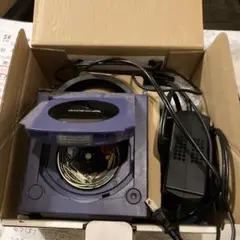 動作品 Nintendo ゲームキューブ バイオレット 本体 箱説完品