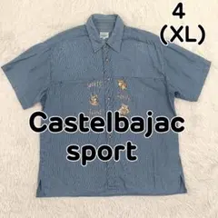 カステルバジャック スポーツ 半袖シャツ 刺繍ロゴ入 サイズ4 メンズ XL