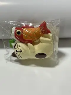 コンコンブル　猫とシャケの置物 節句