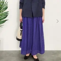 未使用 MOTOMACHI Zelal カットワーク刺繍ギャザースカート 大きい