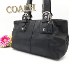 ✨美品✨COACH ショルダーバッグ ハンドバッグ オールレザー ブラック