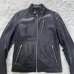 美品✨ラトルトラップ　シングルライダースジャケット　レザージャケット　羊革　M
