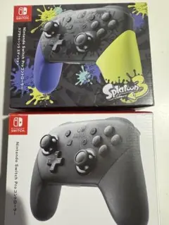 超美品！NintendoSwitch プロコン スプラ3仕様プロコン２個セット！