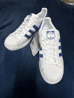 adidas super star originals スーパースター 白/青