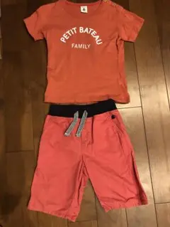 PETIT BATEAU Tシャツとショートパンツセット116㎝