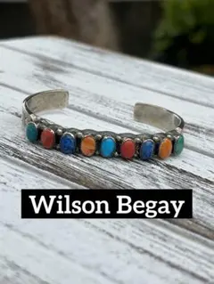 Wilson Begay ウィルソンビゲイ ナバホ シルバー バングル スタンプ Wilson Begay ウィルソンビゲイ インディアンジュエリー ナバホ