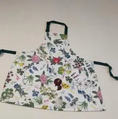 北海道 六花亭 お土産 エプロン 花柄 白色
