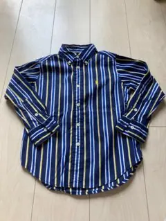 Ralph Lauren ボタンダウンシャツ 110 ネイビー/ストライプ