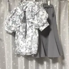 INGNI トワルドジュイ柄ボウタイブラウス