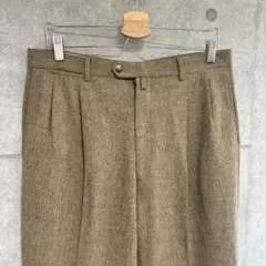 Y2k 90s Faconnableファソナブル　ツータックスラックス　茶色　L