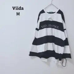 Viida　カットソー　クラッシュ　ボーダー　オーバーサイズ　ゆったり　綿　Ｍ
