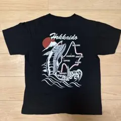 北海道　スカシャツ　刺繍Tシャツ Mサイズ