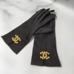 シャネル CHANEL ココマーク パール スエード グローブ 手袋