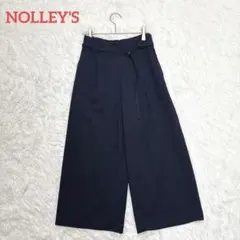 ノーリーズ/ワイドパンツ　大人カジュアル　ネイビー　オフィス　エレガント