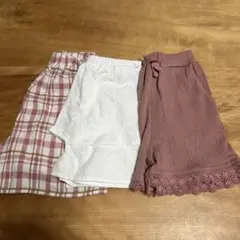 女の子　夏服　ハーフパンツ　キュロット