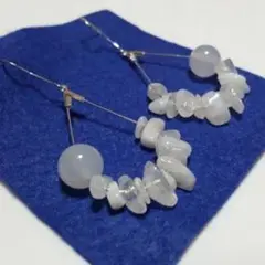 ピアス イヤリング 天然石 パワーストーン 樹脂ピアス ムーン
