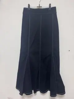 GU デニム マーメイドスカート ブラック M