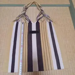 ストライプ柄エコバッグ