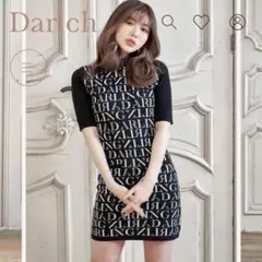 ダーリッチ DARLINGニットミニワンピ ニットワンピース ブラック
