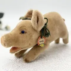 さ*ぼ様 シュタイフ 美品 特大サイズ レア 希少 子豚のシシー ぬいぐるみ ド Steiff シュタイフ テディベア こぶたのシシー Steiff Sissi