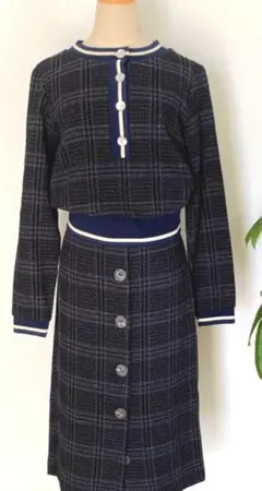 ZARA ツイード風ラインアクセントセットアップ