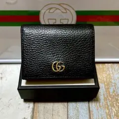 良品 Gucci プチママーモント 2つ折り財布