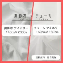 セット商品 チュール アイボリー 背景布 アイボリー 撮影用 誕生日 2
