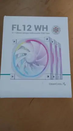 中古 DEEPCOOL FL12 WH-3 120mm RGBファン3個セット