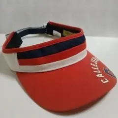 CALLEJERAカジュヘラ 　ストライプバイザー レッド