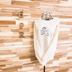 【犬と猫どっちも飼ってると毎日たのしい】犬くん ネコ トレーナー M アイボリー