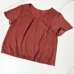 【M】COUP DE CHANCE ♡ クードシャンス カットソー レッド 半袖