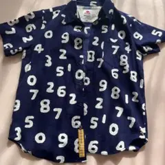 SOU SOU ルコック　高島縮　数字プリント 長袖シャツ 黒
