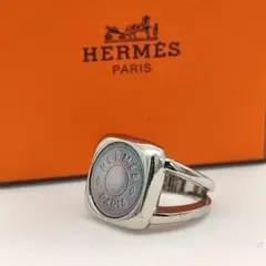 【美品】Hermès エルメス セリエ シグネットリング シェル 10号